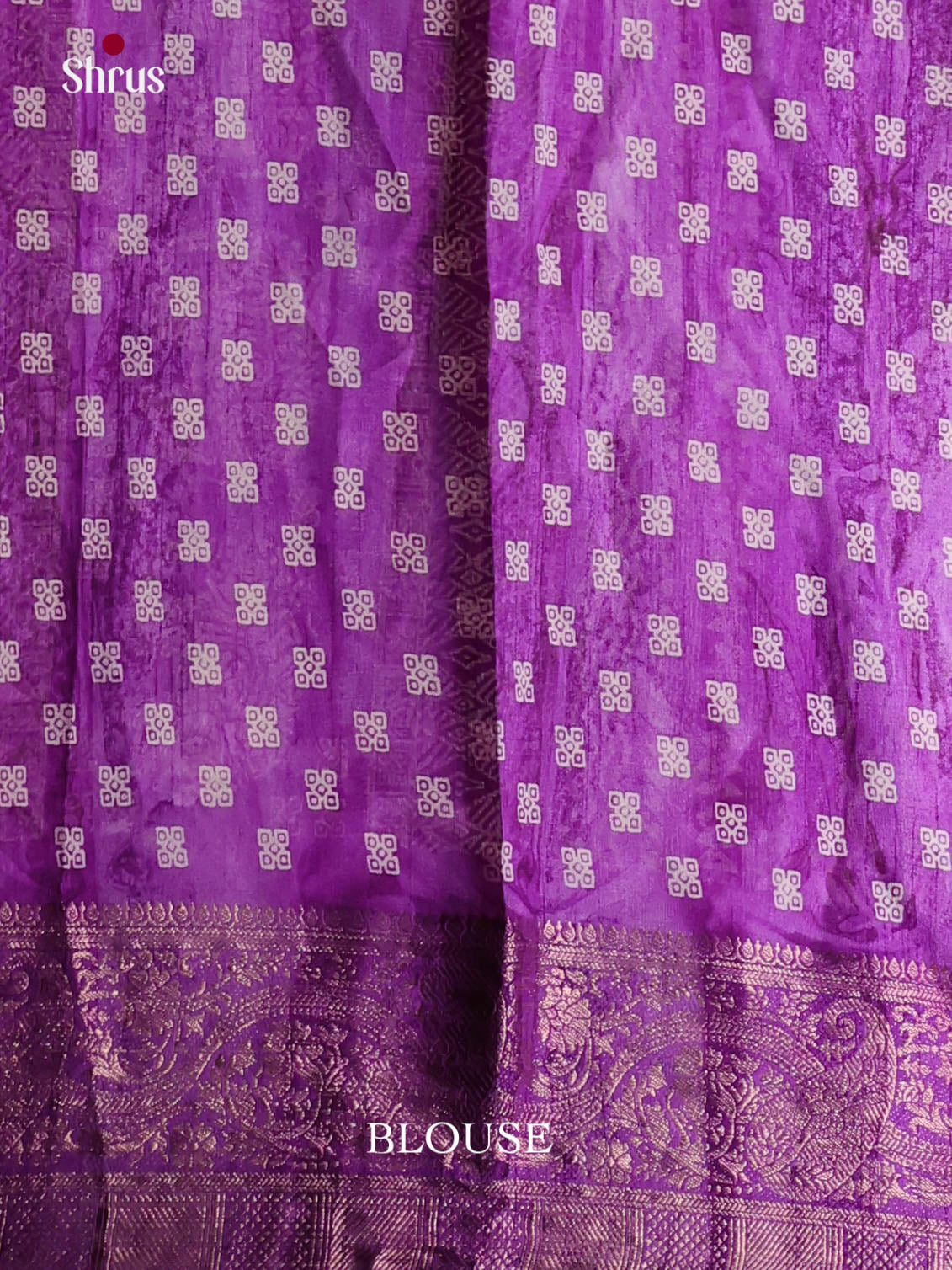 Purple - Semi Dola silk Saree - Shop on Shrus.com