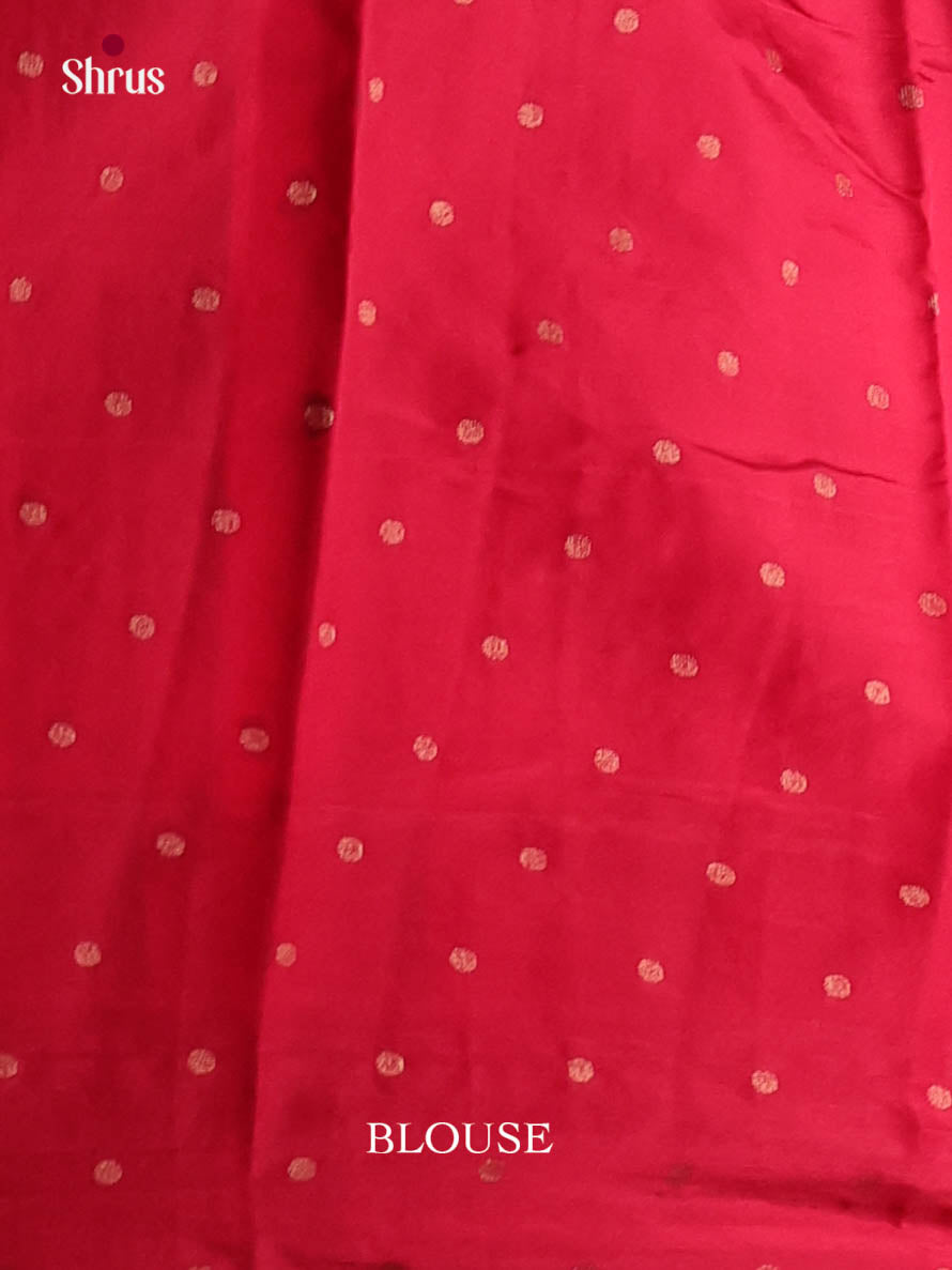 Red - Semi Rawsilk Saree