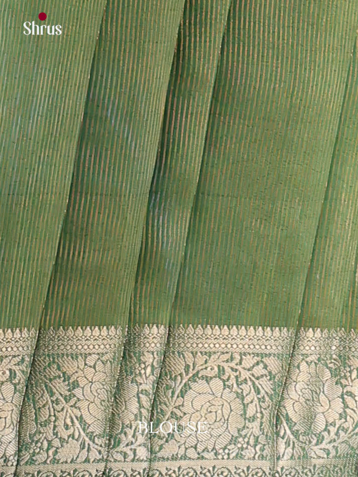 Green - Semi Rawsilk Saree