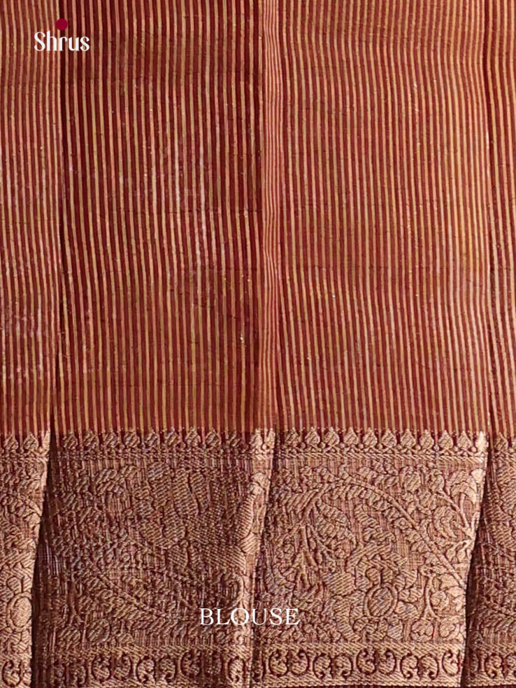 Maroon - Semi Rawsilk Saree