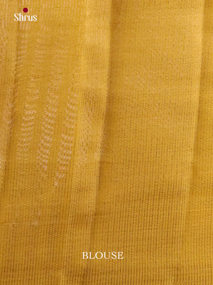 Yellow - Semi Rawsilk Saree