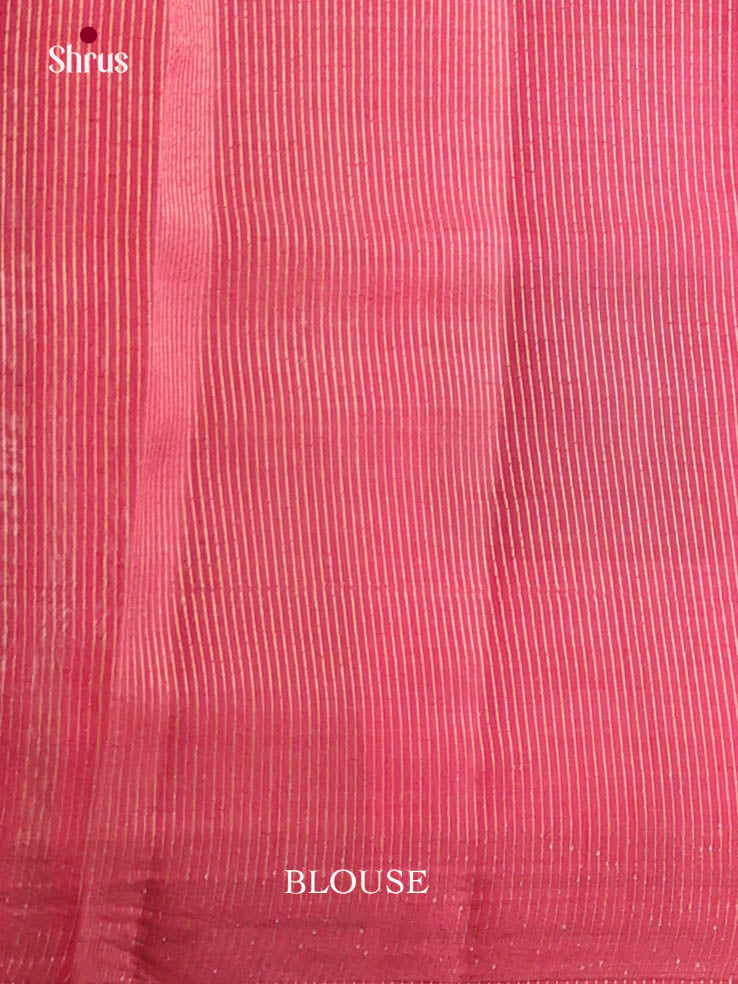 Pink - Semi Rawsilk Saree