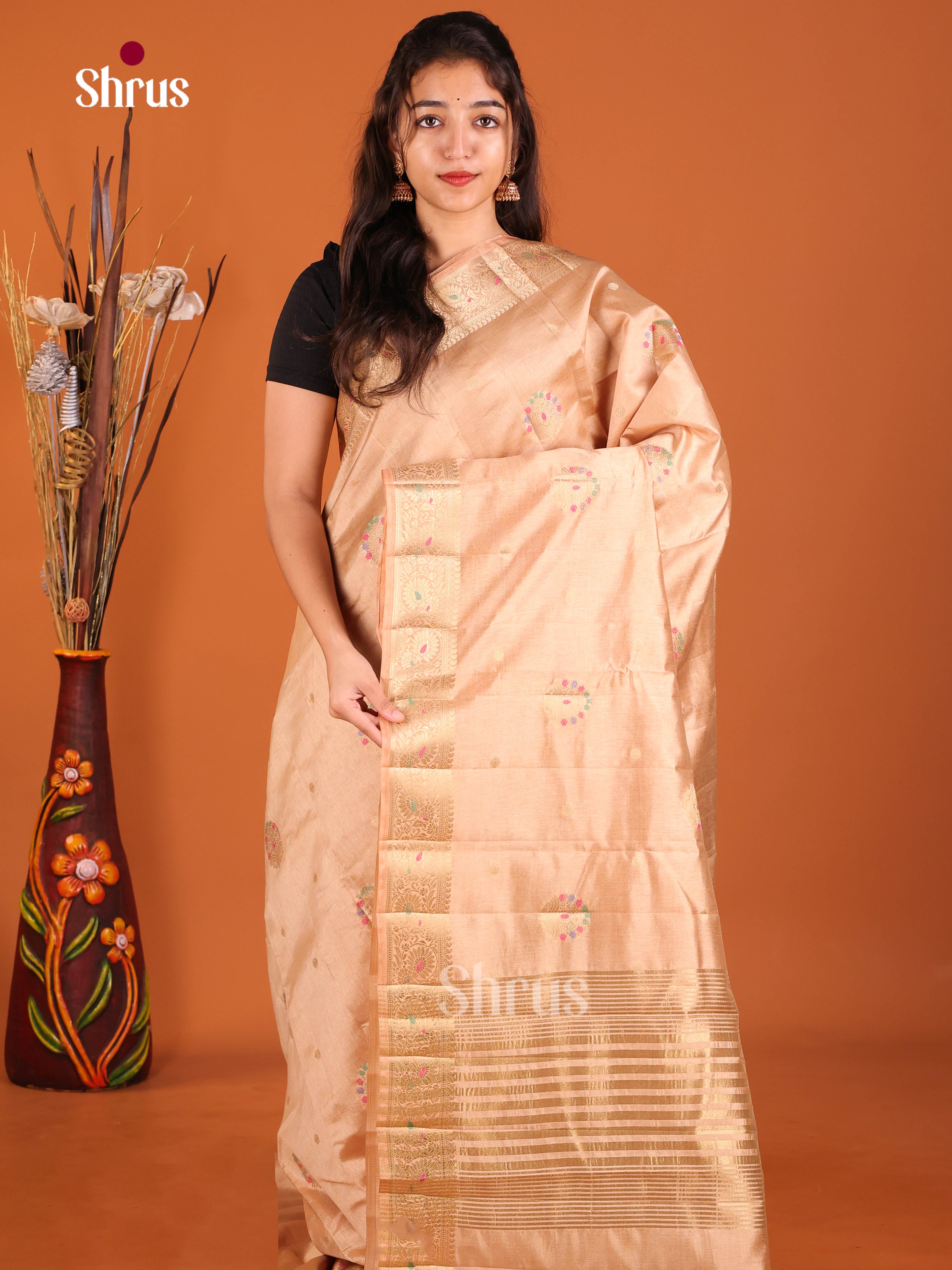 Sandal - Semi Rawsilk Saree