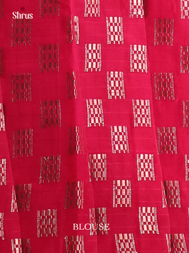 Red- Semi Rawsilk Saree