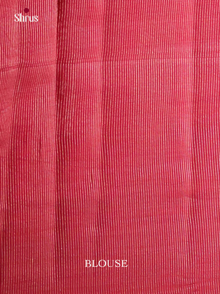 Pink - Semi Rawsilk Saree