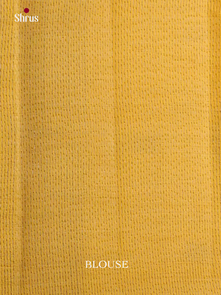 Yellow - Semi Rawsilk Saree