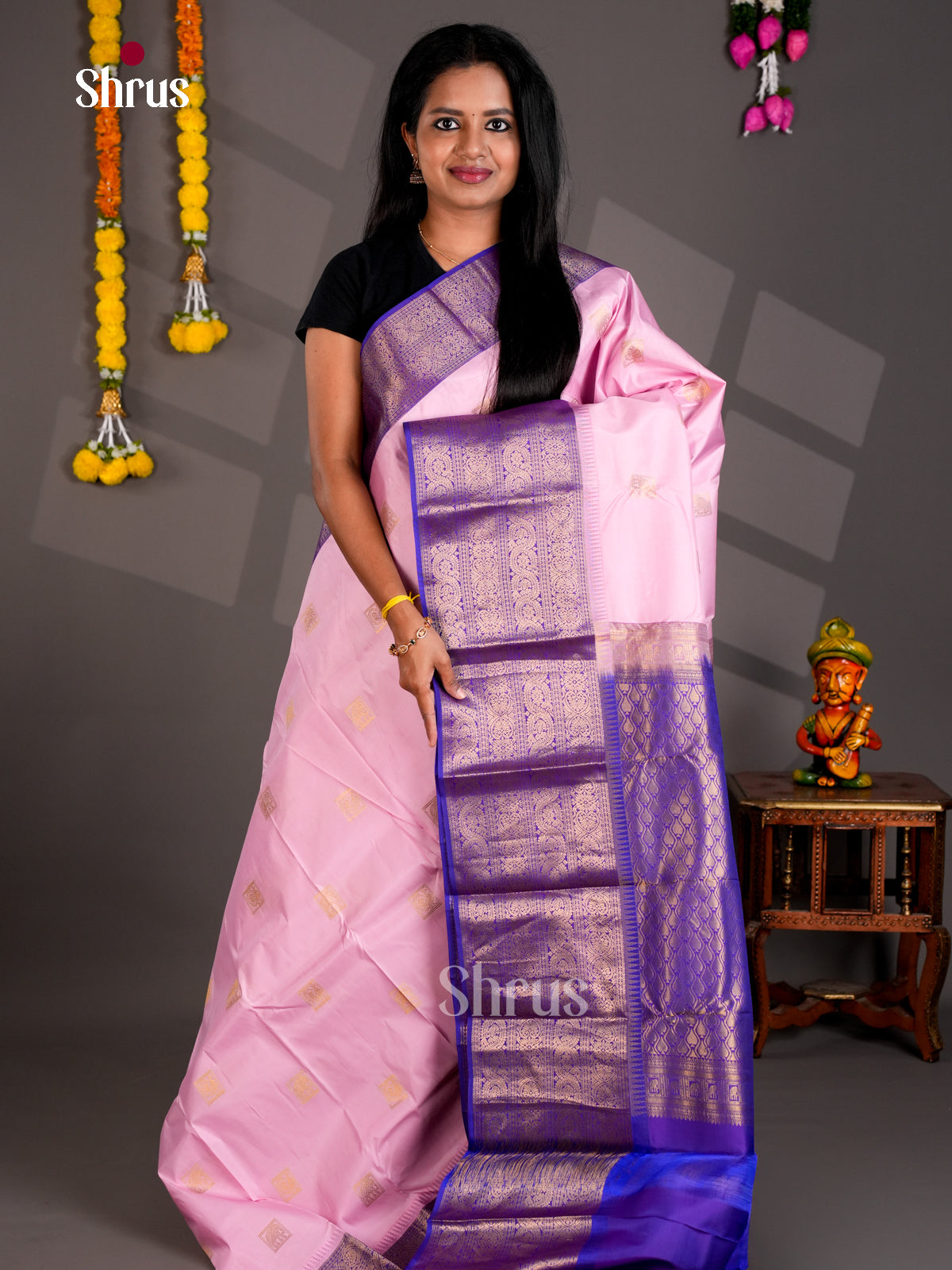 DIS30183 - Kanchipuram silk (HR) Saree - Shop on Shrus.com