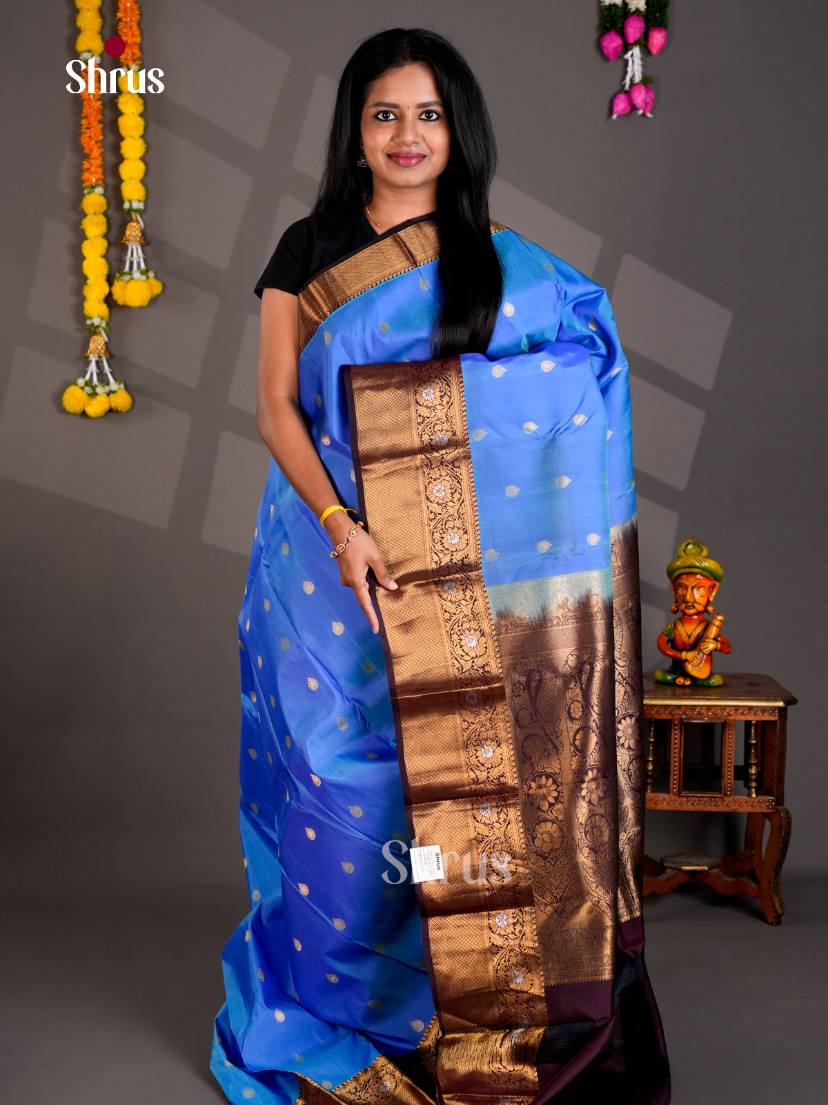 DIS30196 - Kanchipuram silk (HR) Saree - Shop on Shrus.com