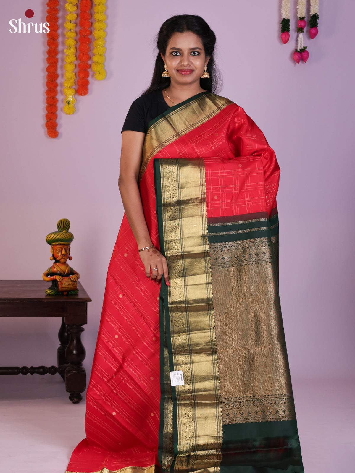 DIS30206 - Kanchipuram silk (HR) Saree - Shop on Shrus.com