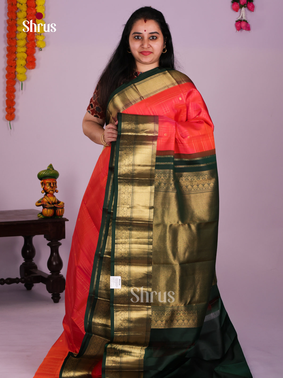 DIS30209 - Kanchipuram silk (HR) Saree - Shop on Shrus.com