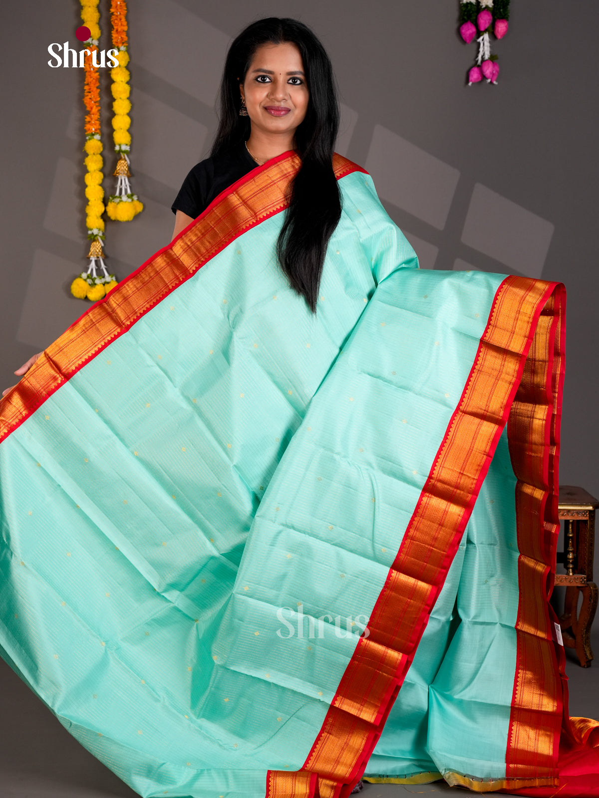 DIS30218 - Kanchipuram silk (HR) Saree - Shop on Shrus.com