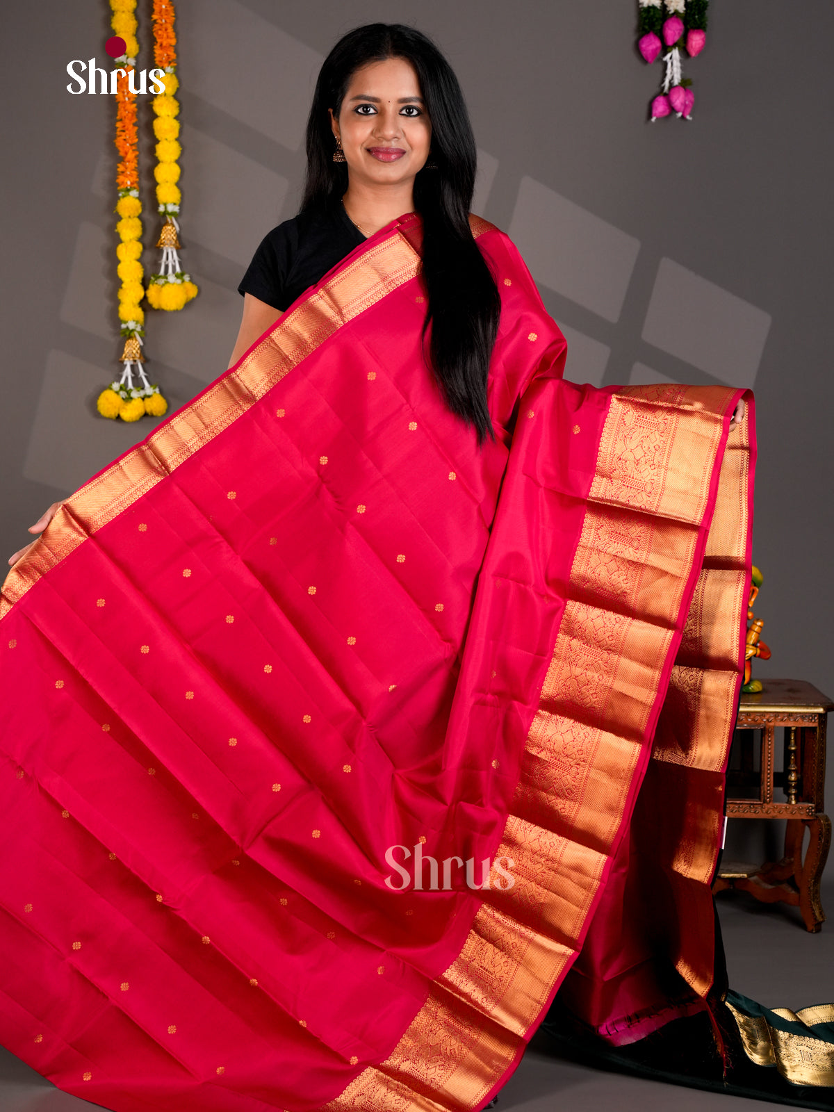 DIS30237 - Kanchipuram silk (HR) Saree - Shop on Shrus.com