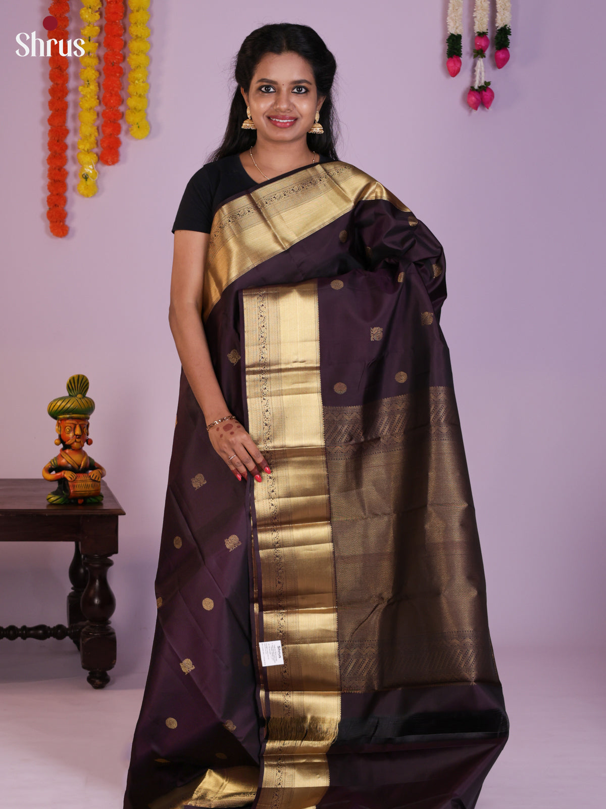 DIS30238 - Kanchipuram silk (HR) Saree - Shop on Shrus.com