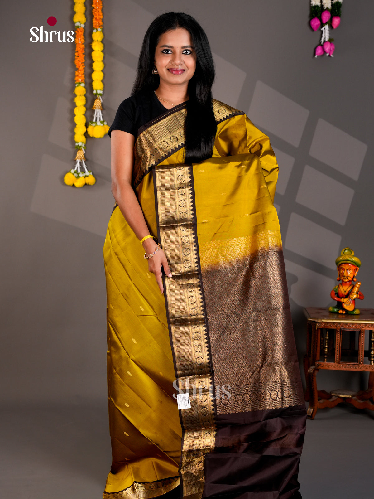 DIS30239 - Kanchipuram silk (HR) Saree - Shop on Shrus.com