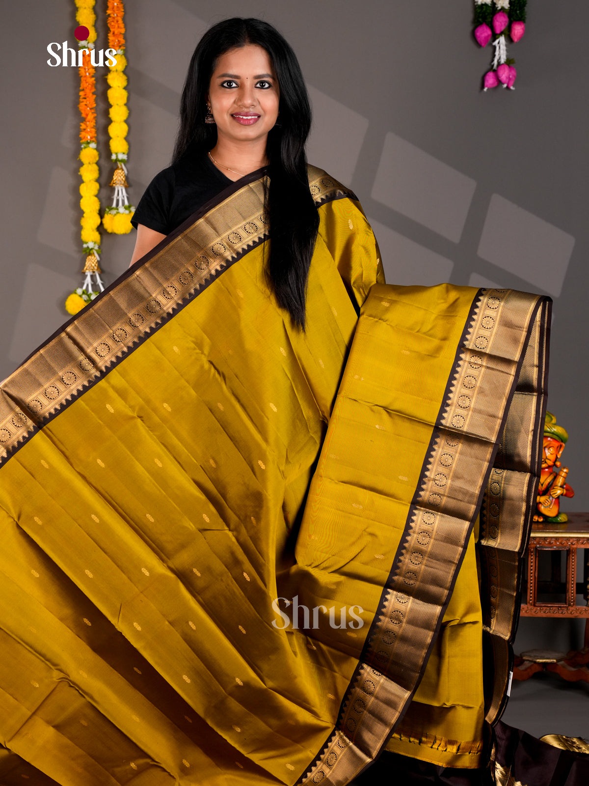 DIS30239 - Kanchipuram silk (HR) Saree - Shop on Shrus.com