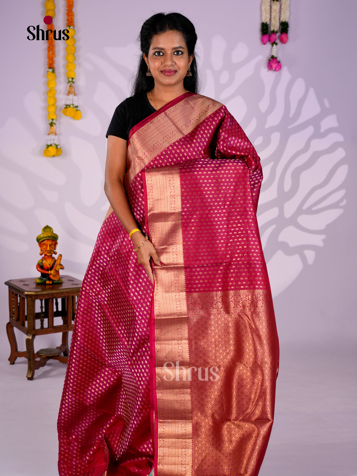 DIS30244 - Kanchipuram silk (HR) Saree - Shop on Shrus.com