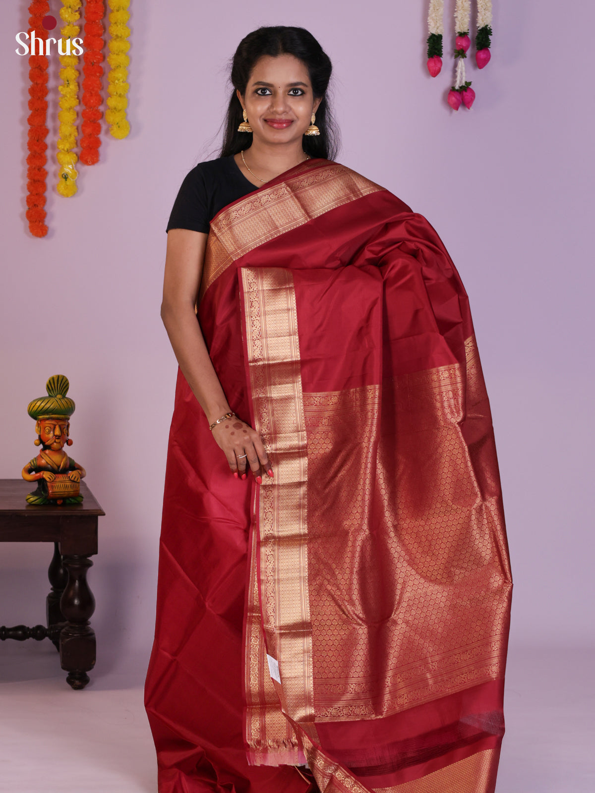 DIS30261 - Kanchipuram silk (HR) Saree - Shop on Shrus.com