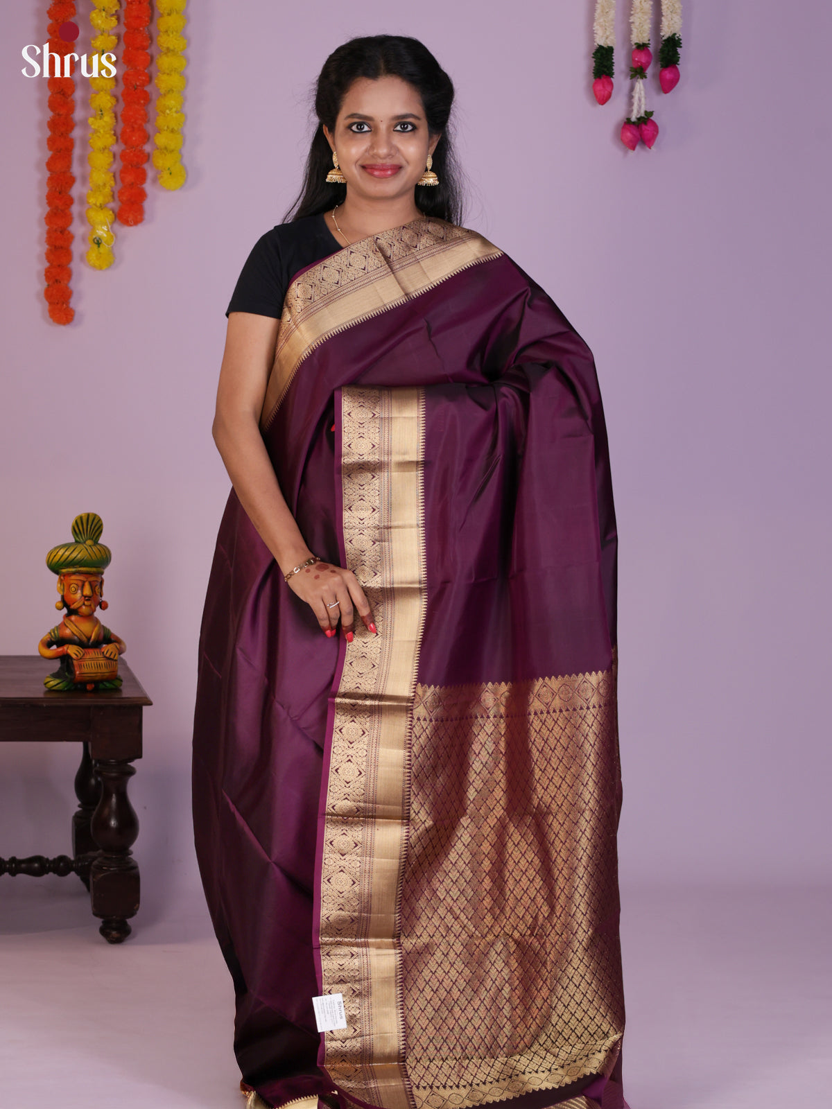 DIS30274 - Kanchipuram silk (HR) Saree - Shop on Shrus.com