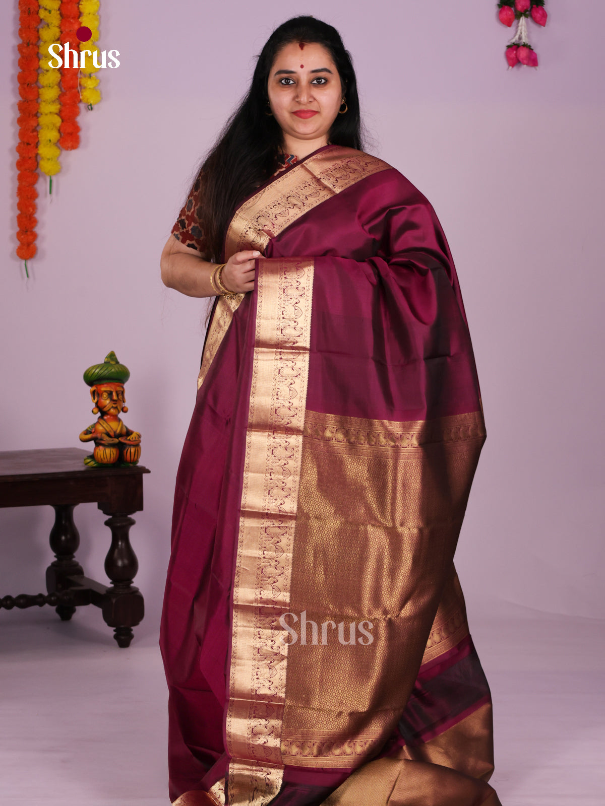 DIS30275 - Kanchipuram silk (HR) Saree - Shop on Shrus.com