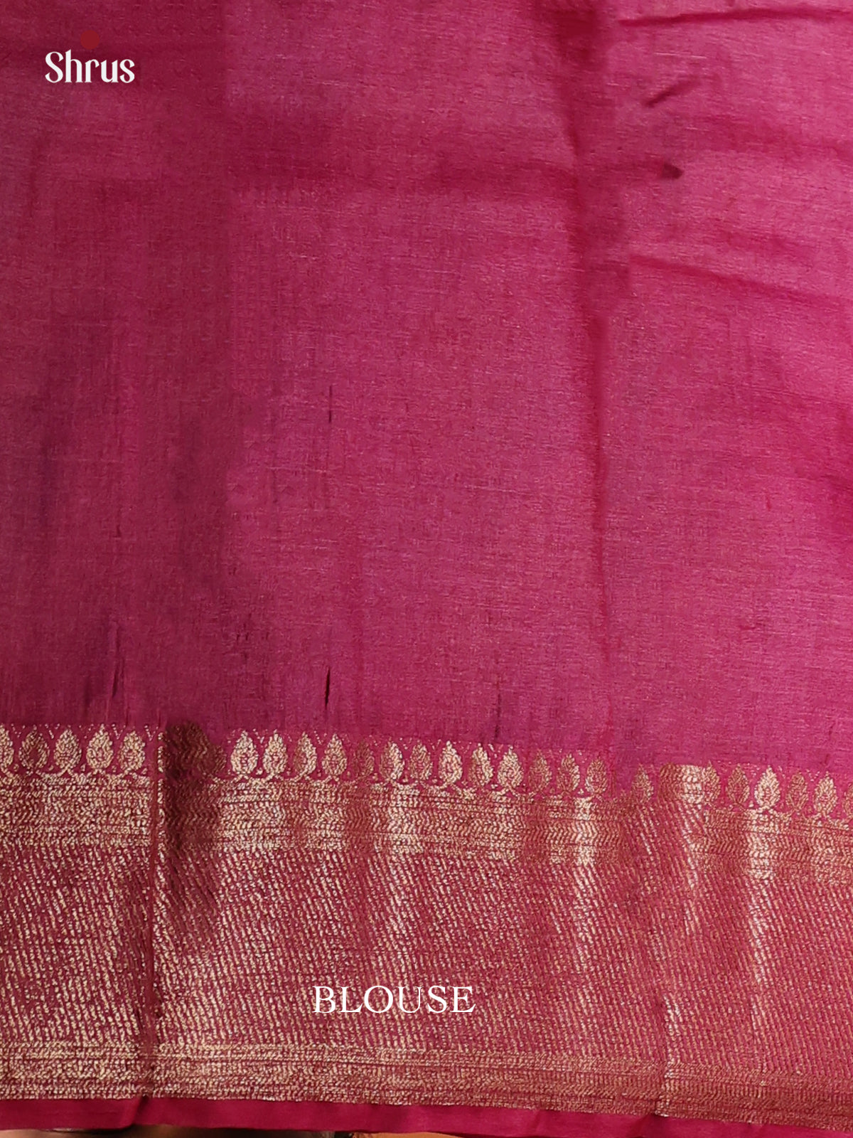 Blue & Maroon - Tussar Saree