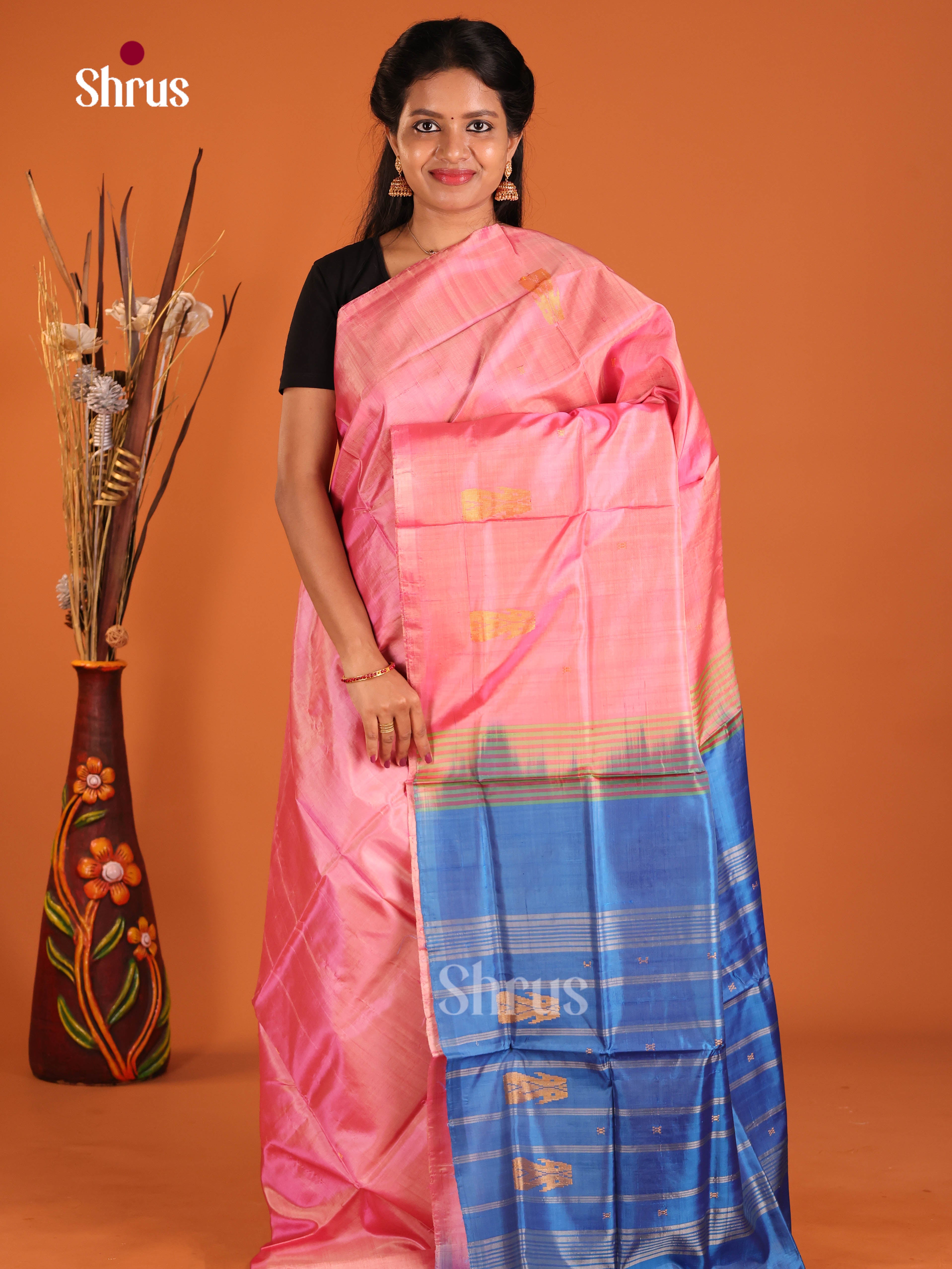 DIS30581 - Banana Pith without blouse Saree - Shop on Shrus.com