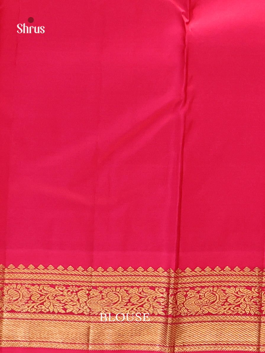 Charming Yellow Kanjivaram Saree with Golden Buttas & Red zari brocade pallu 2