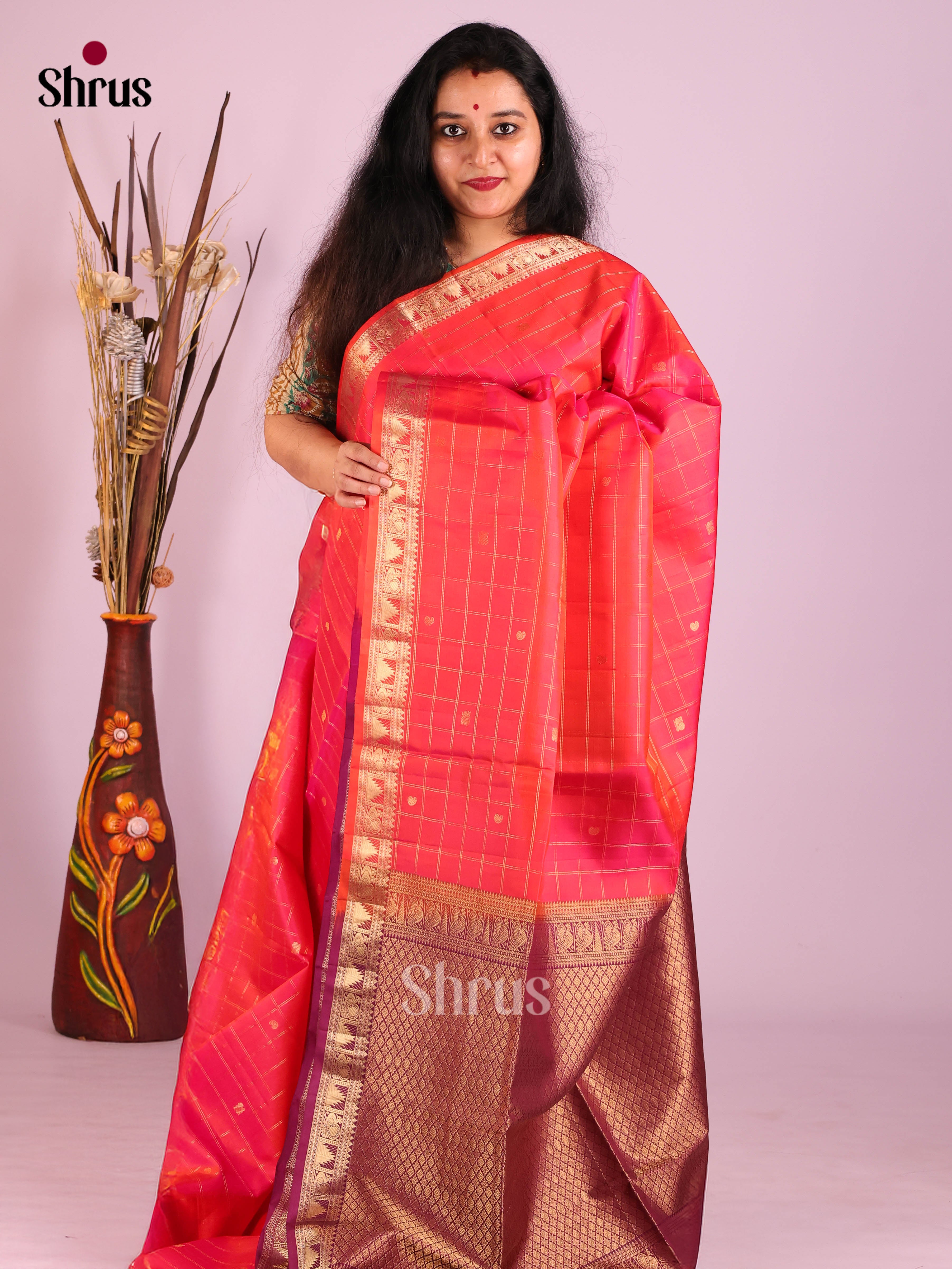 DIS30732 - Soft Silk (HR) Saree - Shop on Shrus.com
