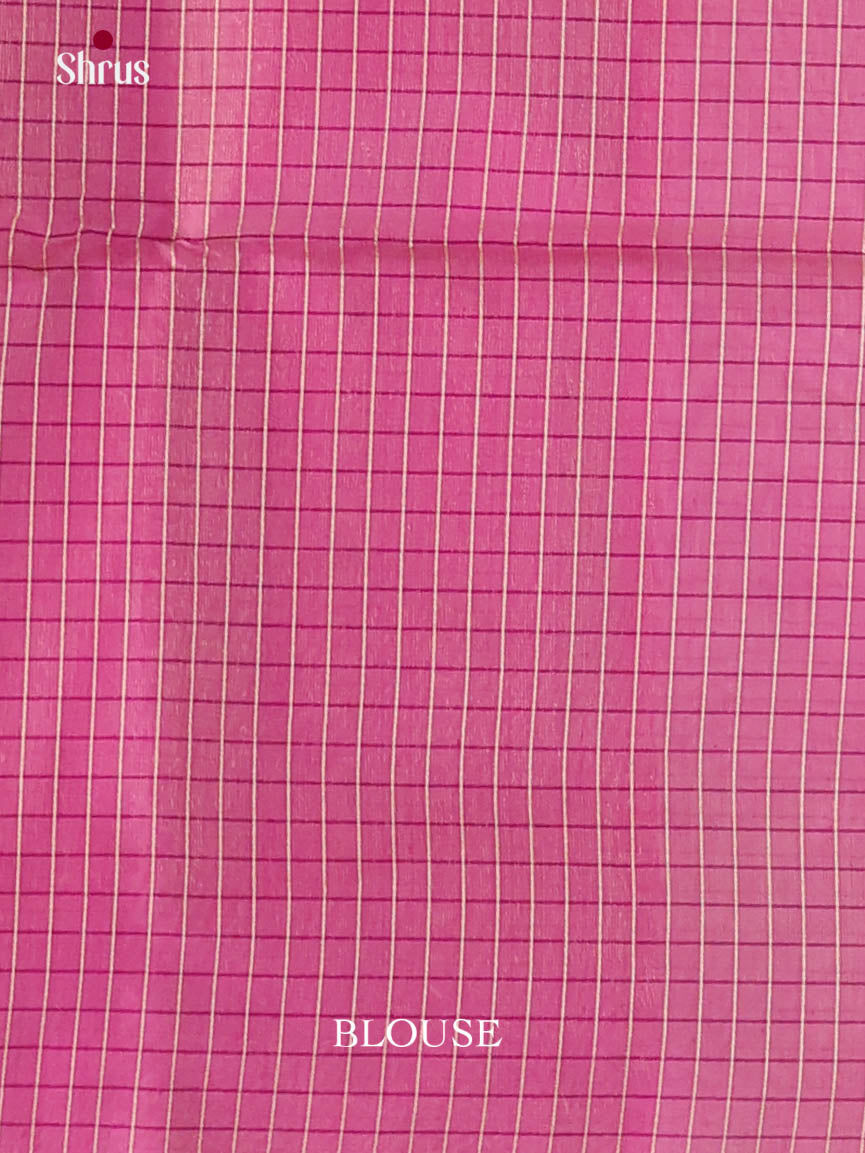 Grey & Pink - Semi Silkcotton Saree