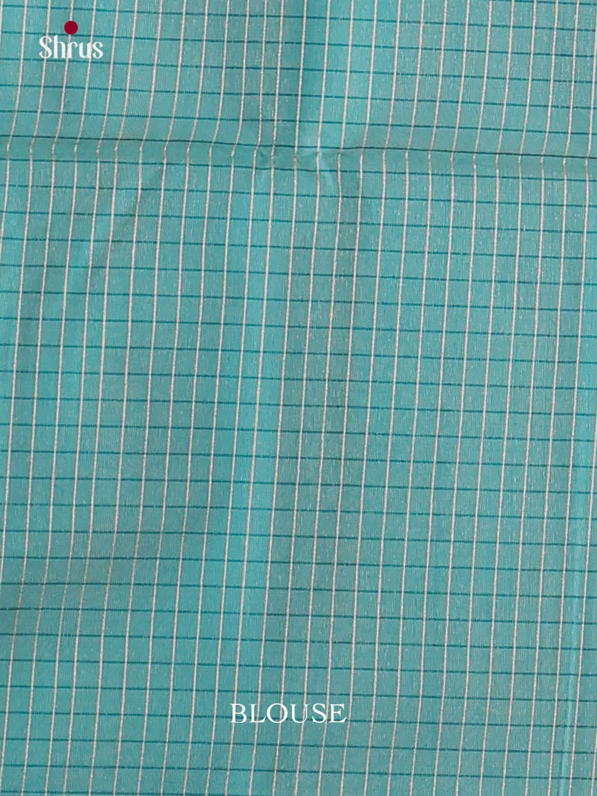 Grey & Teal - Semi Silkcotton Saree - Shop on Shrus.com
