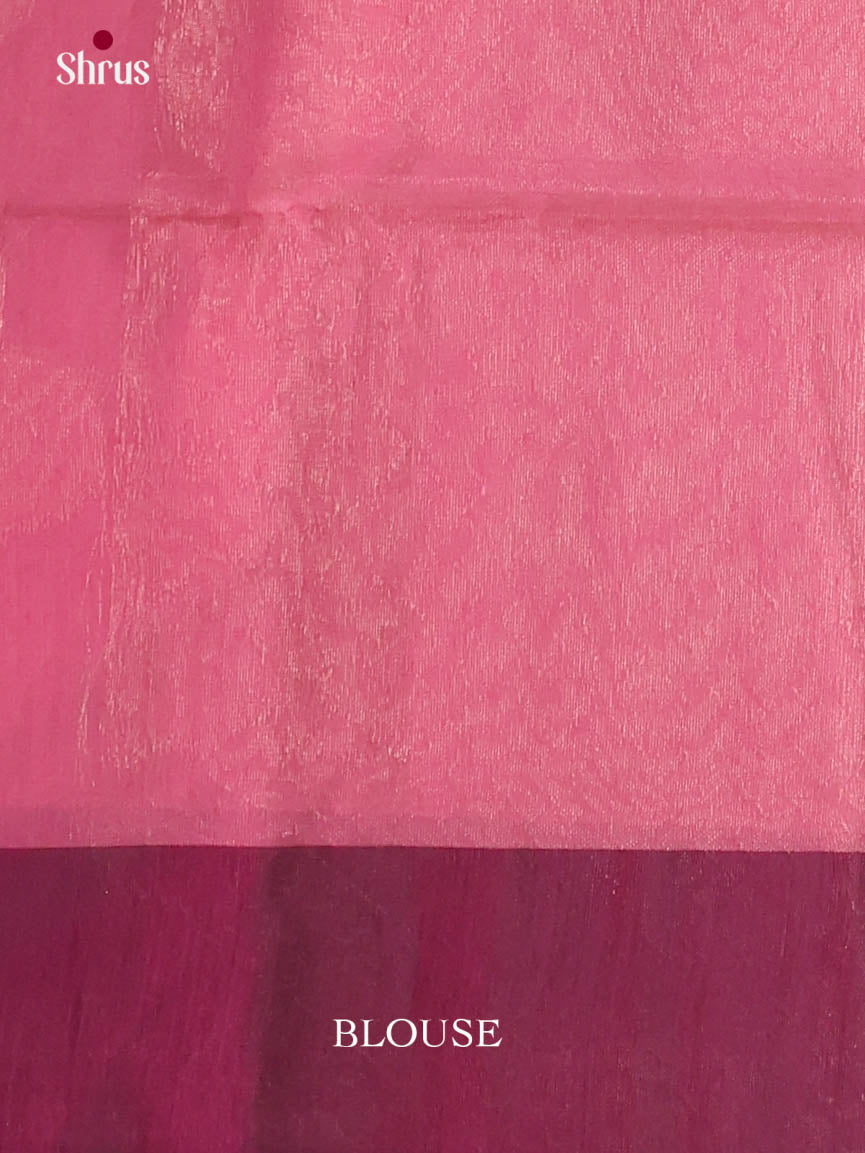 Sandal & Pink - Semi Silkcotton Saree