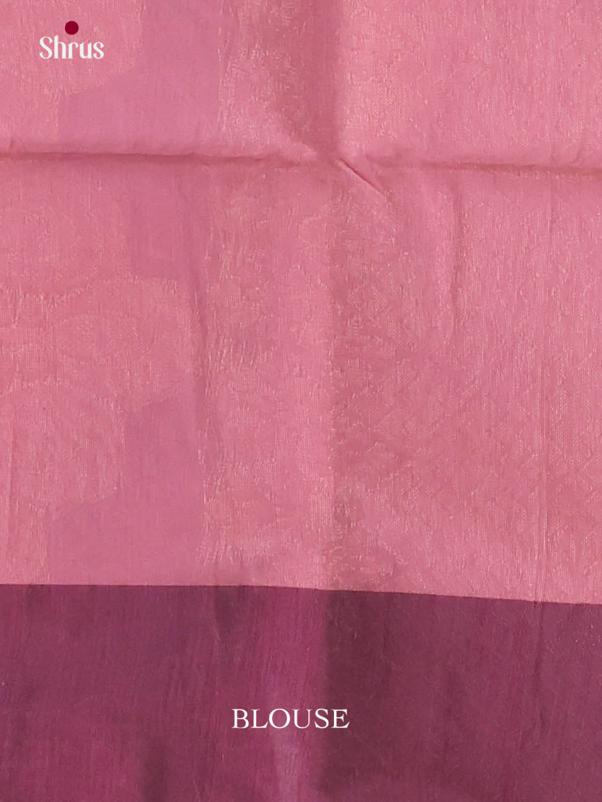 Blue & Pink - Semi Silkcotton Saree