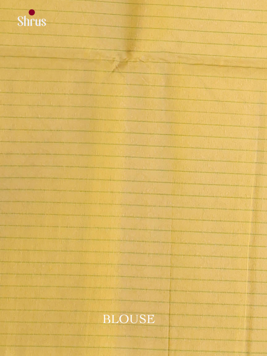 Blue & Mustard - Semi Silkcotton Saree