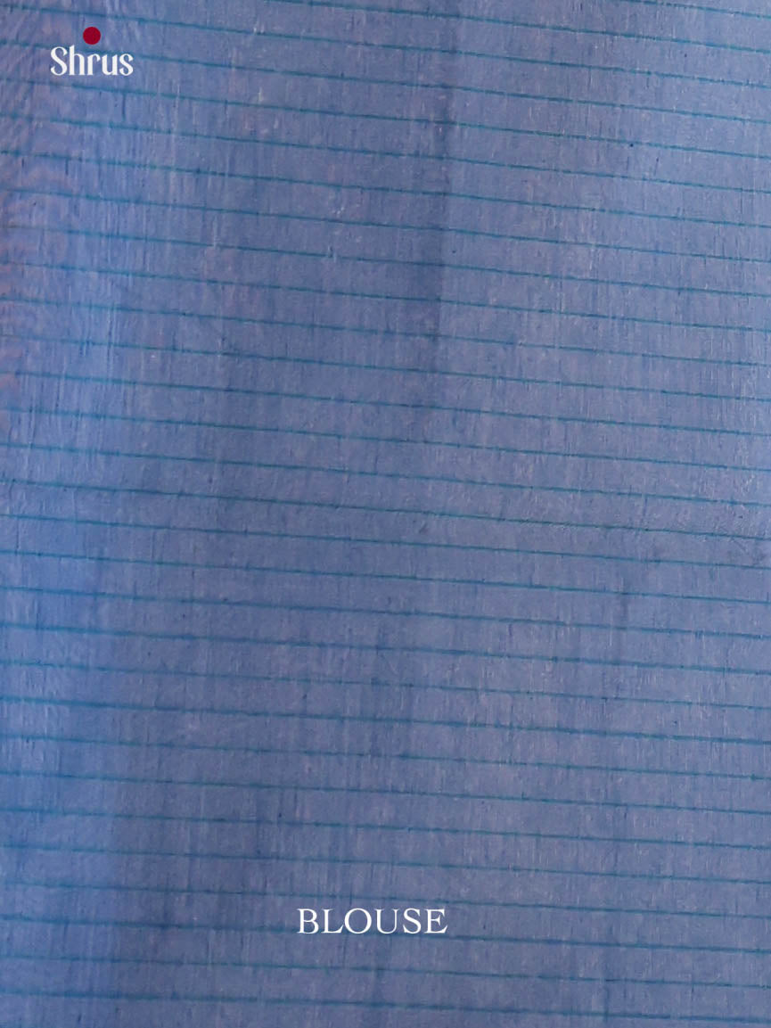 Grey & Blue - Semi Silkcotton Saree