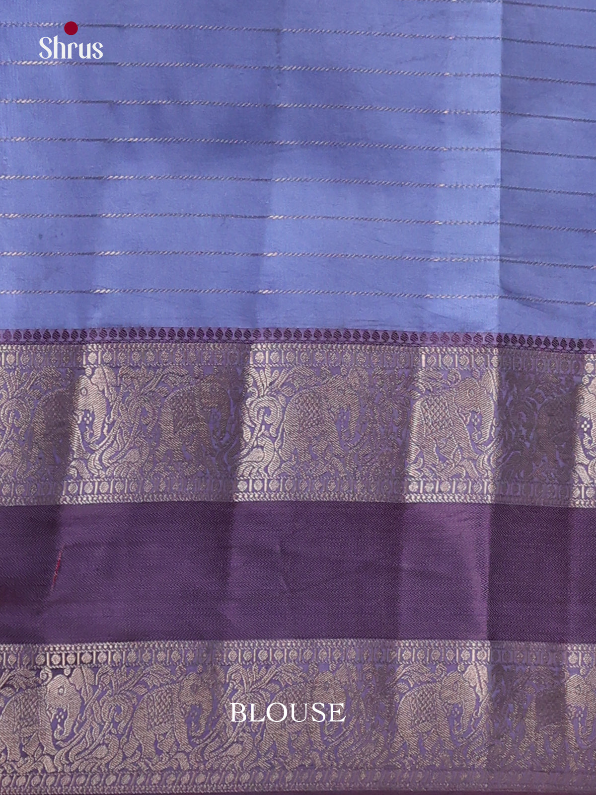 Light Green & Blue - Semi Dupion Saree