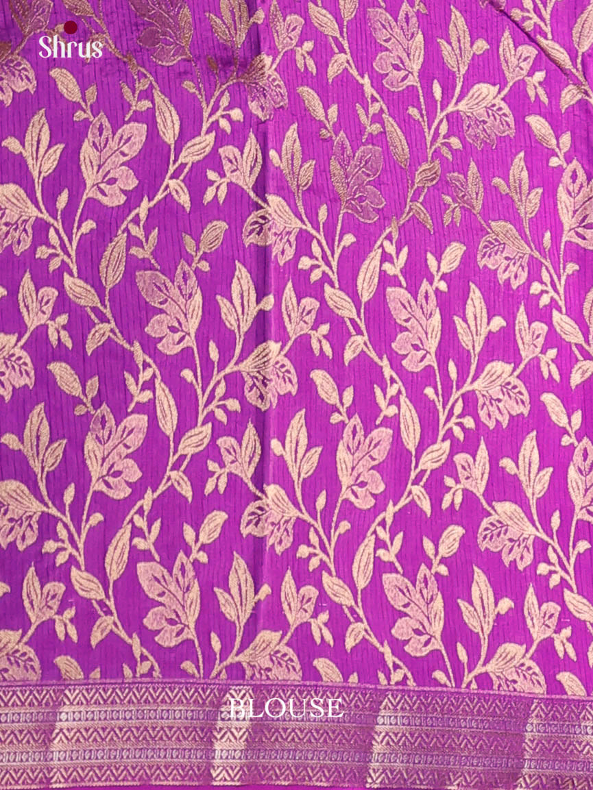 Purple - Semi Rawsilk Saree