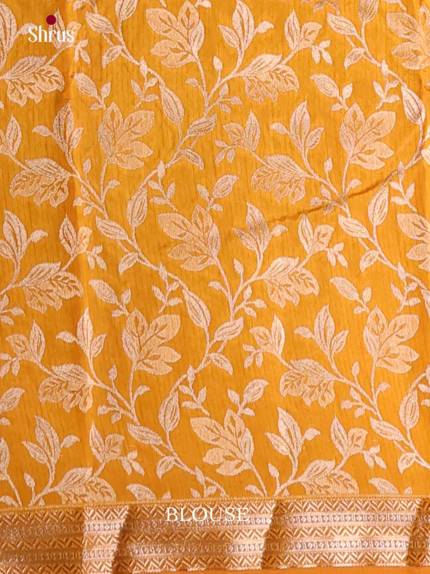 Mustard - Semi Rawsilk Saree