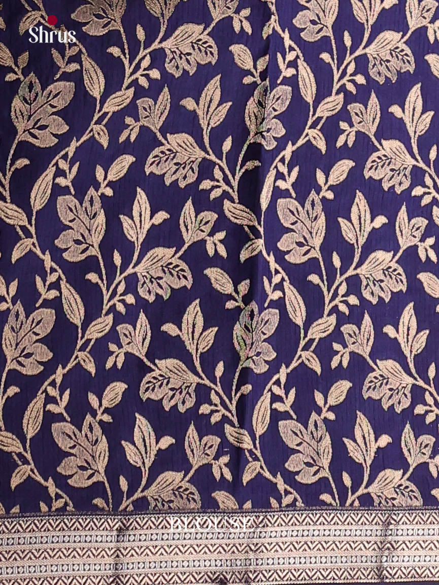 Blue - Semi Rawsilk Saree