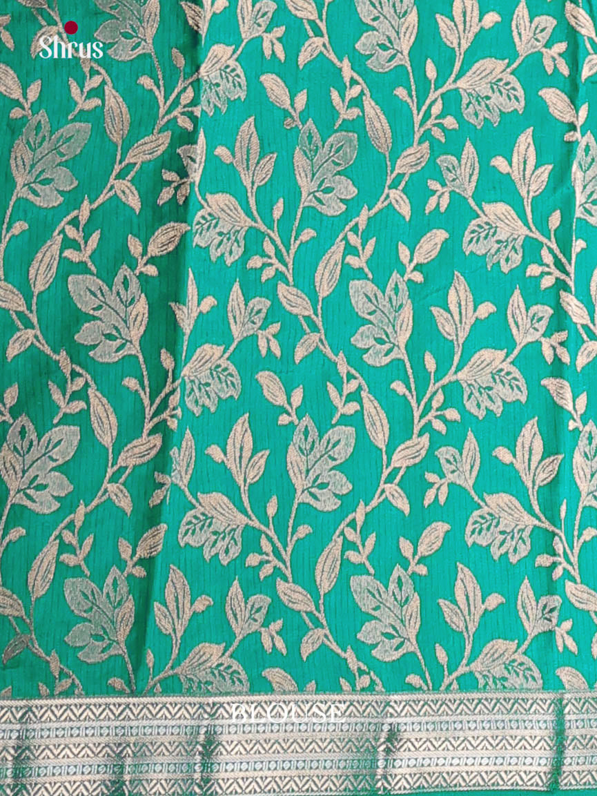 Teal - Semi Rawsilk Saree