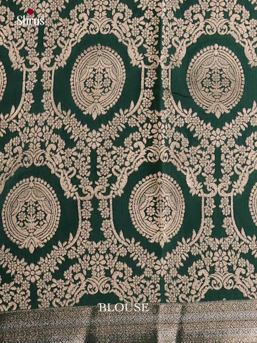 Green - Semi Rawsilk Saree