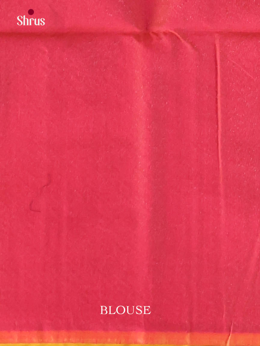 Yellow & Red- Semi Silkcotton Saree
