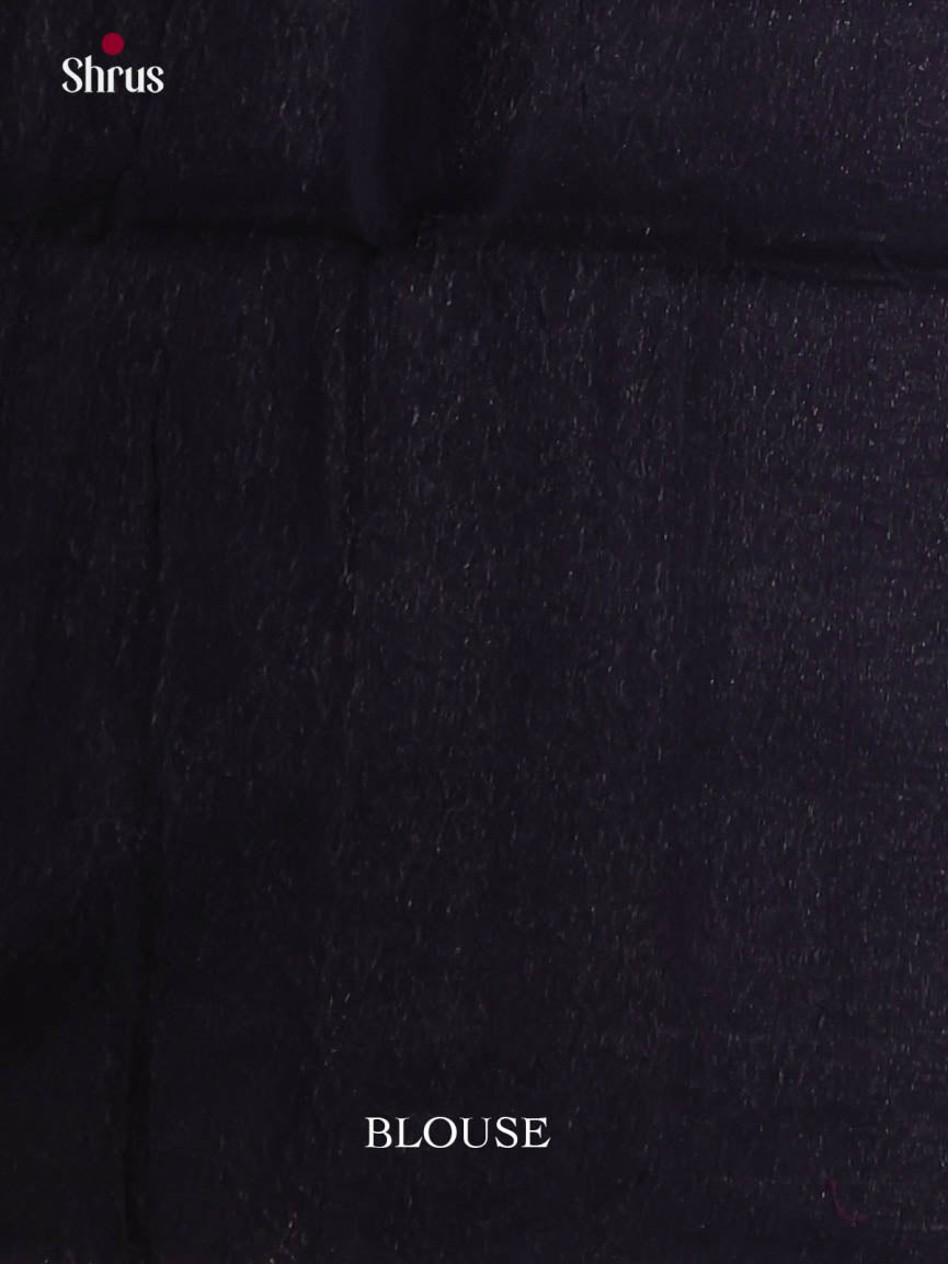 Mauve & Blue - Semi Silkcotton Saree