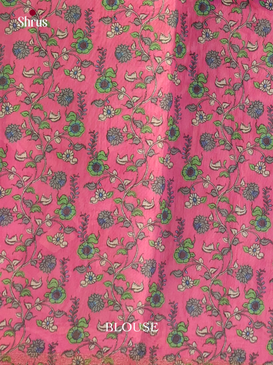 Green & Pink- Linen Cotton Saree