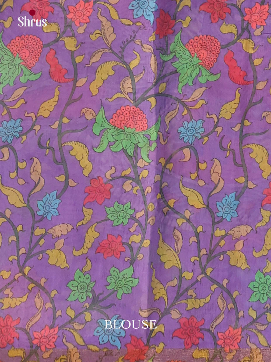 Green & Purple - Linen Cotton Saree