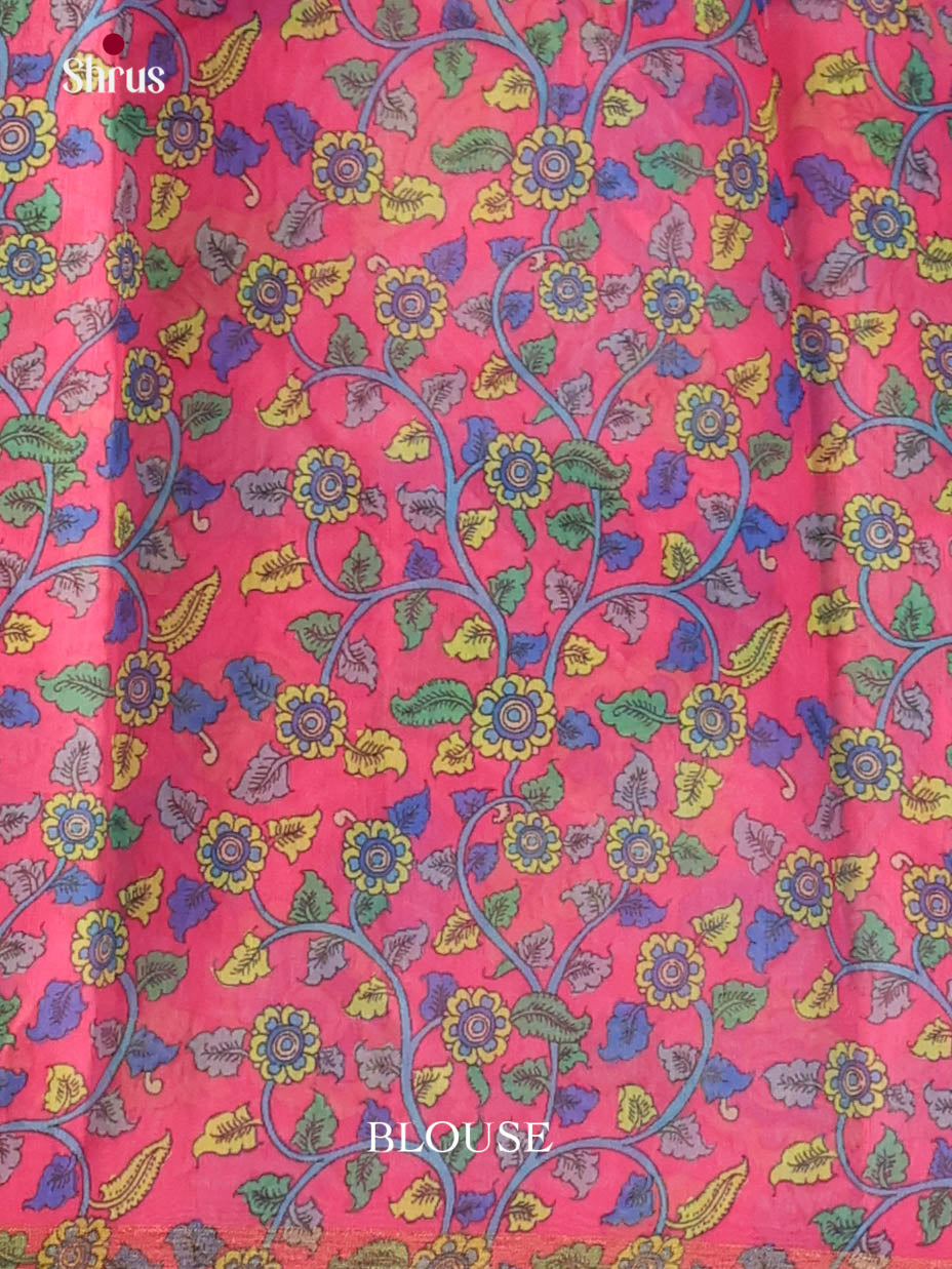 Green & Pink - Linen Cotton Saree