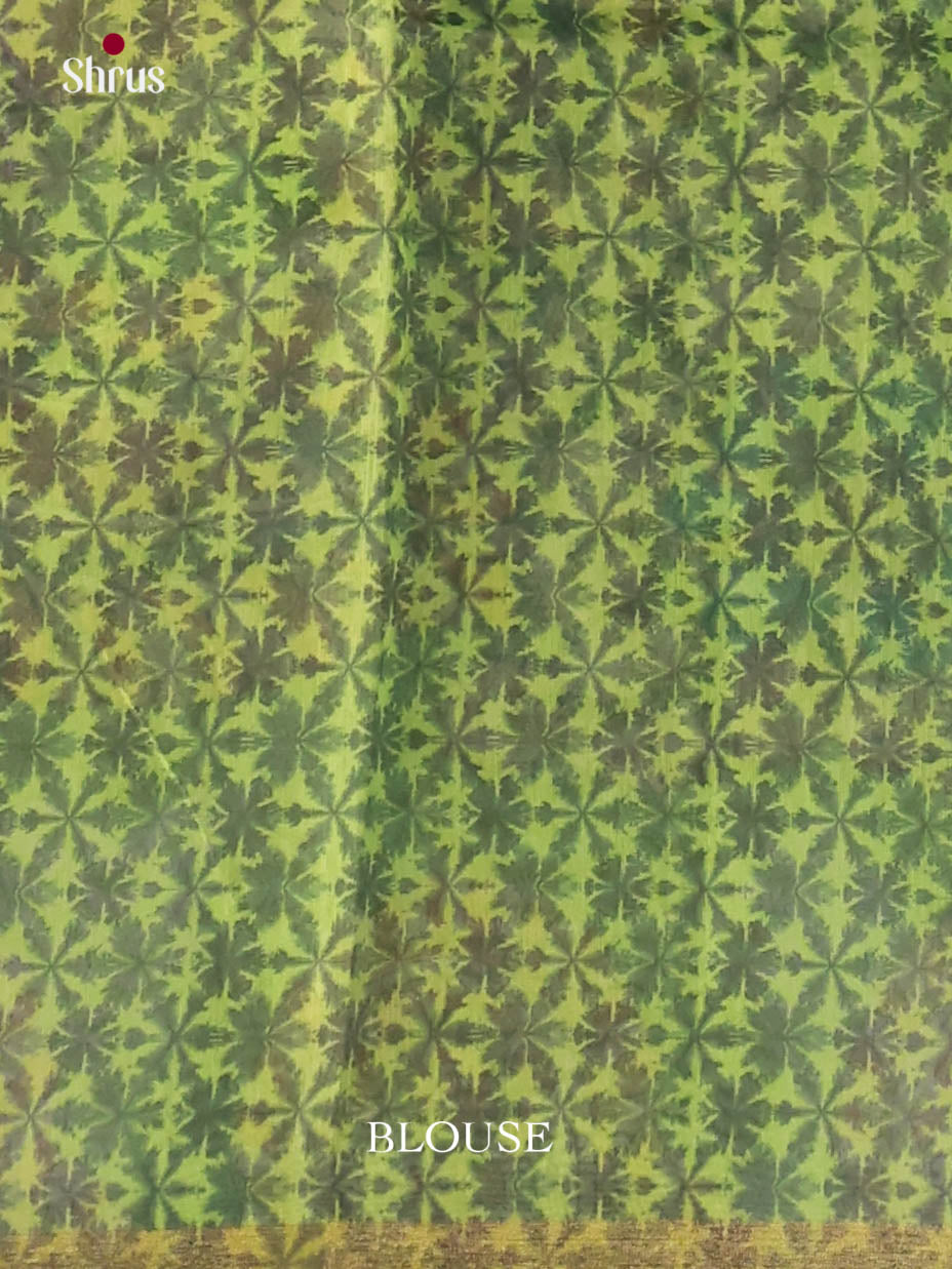 Blue & Green - Linen Cotton Saree