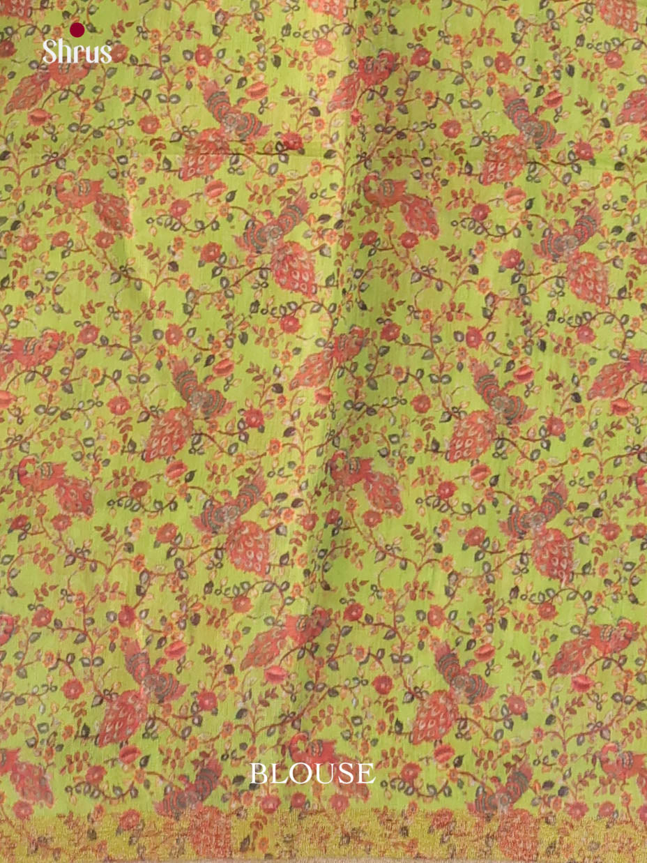 Purple & Green- Linen Cotton Saree