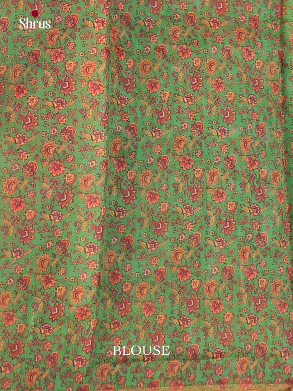 Pink & Green - Linen Cotton Saree