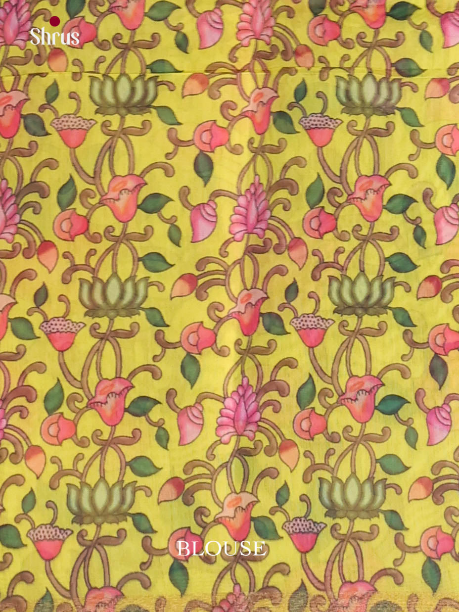 Pink & Yellow - Linen Cotton Saree