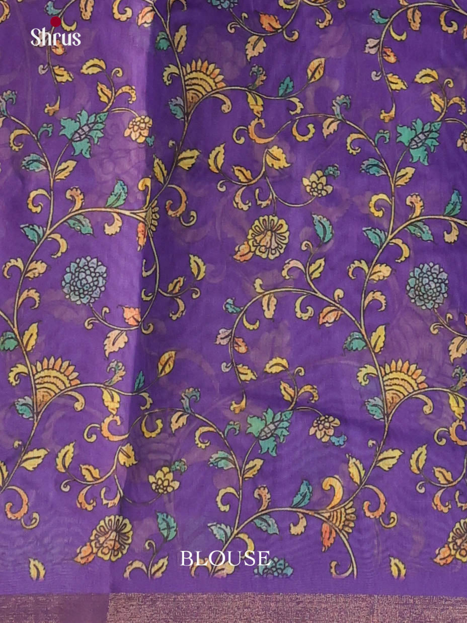 Green & Purple - Linen Cotton Saree