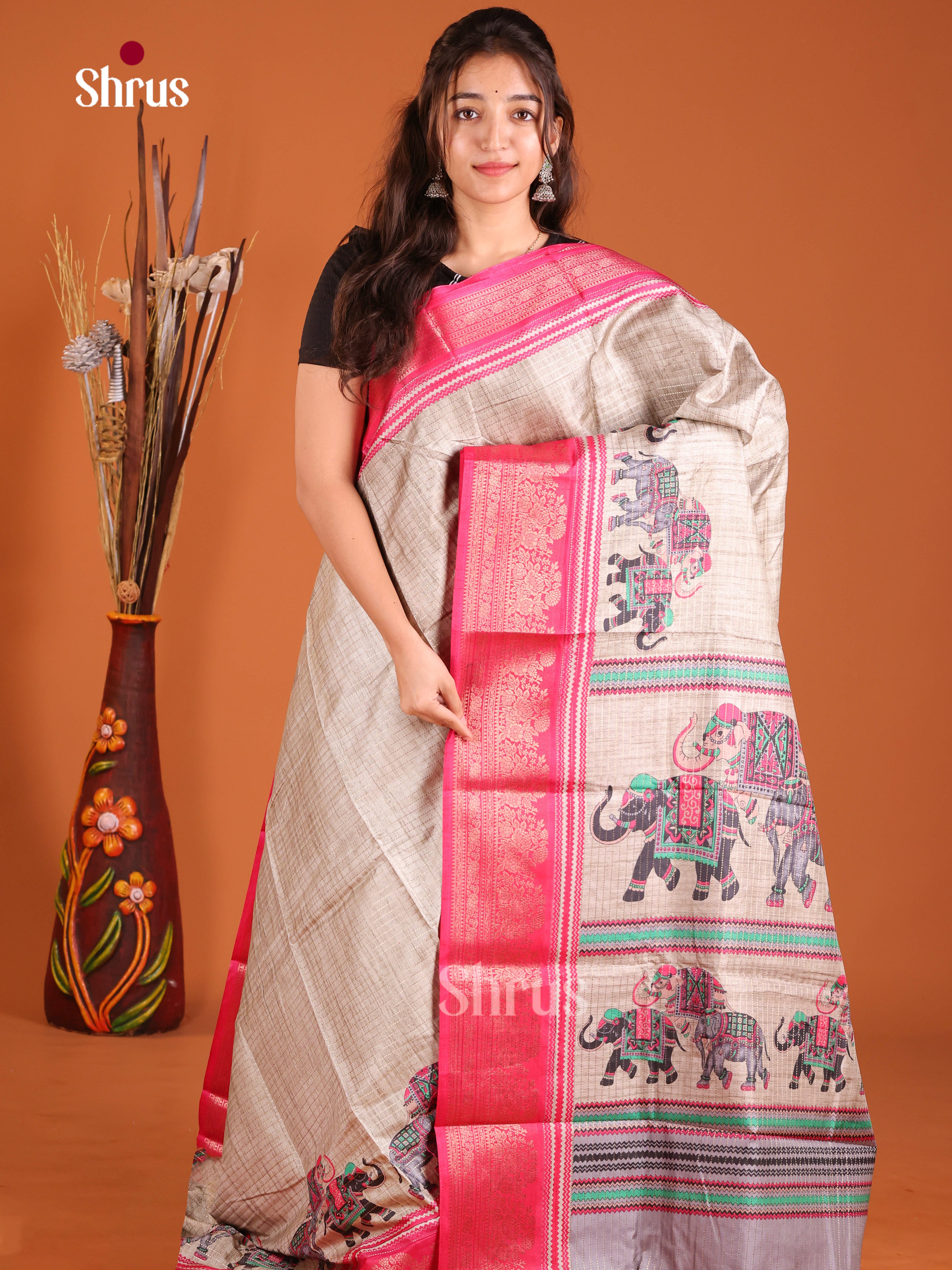 DJS06242 - Semi Tussar Saree
